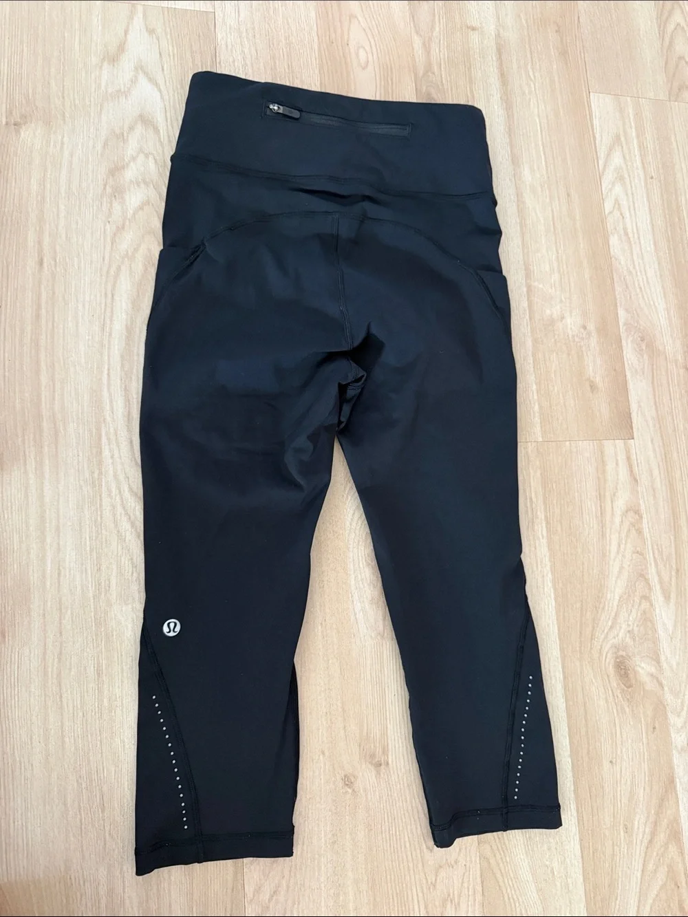 lululemon athletica Black High-Rise Capri Leggings with Side Pockets